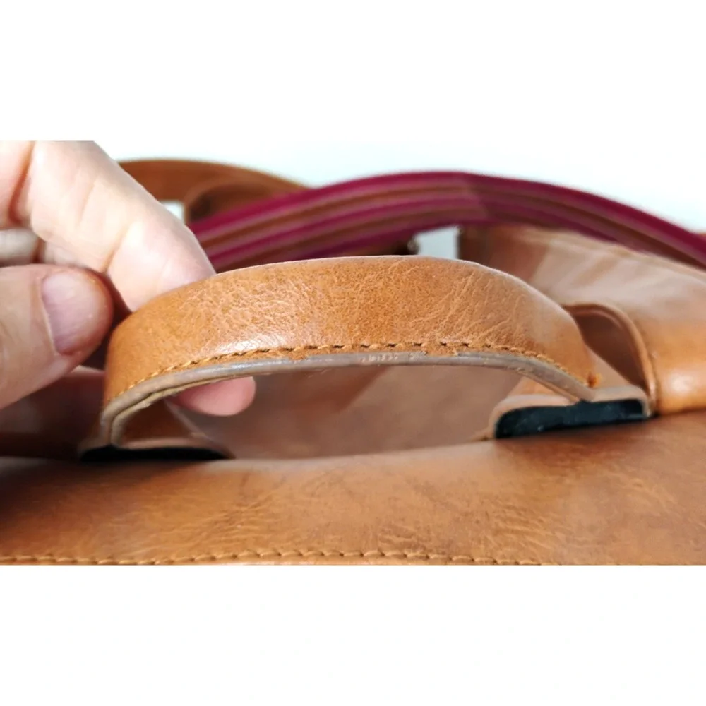 Modem & Chic Cognac Convertible Backpack Purse Boho Reversible SW Strap